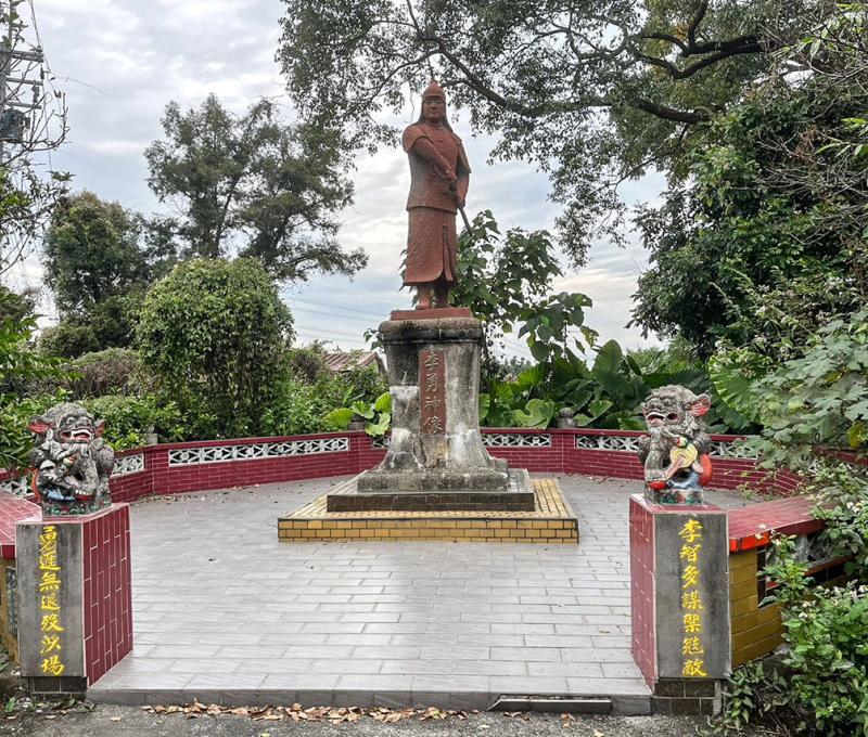 民眾為李勇將軍建立雕像，紀念他的英勇事蹟 照片提供者：黎沚盈／拍攝日期：2023/12/30