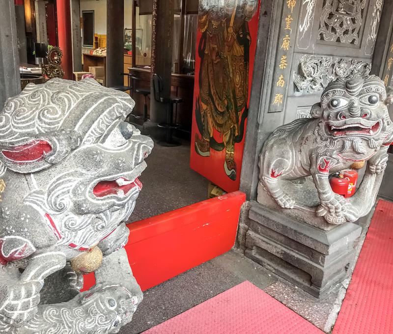 集應廟石獅。照片拍攝者：方文樹 / 拍攝日期：2022/09/16