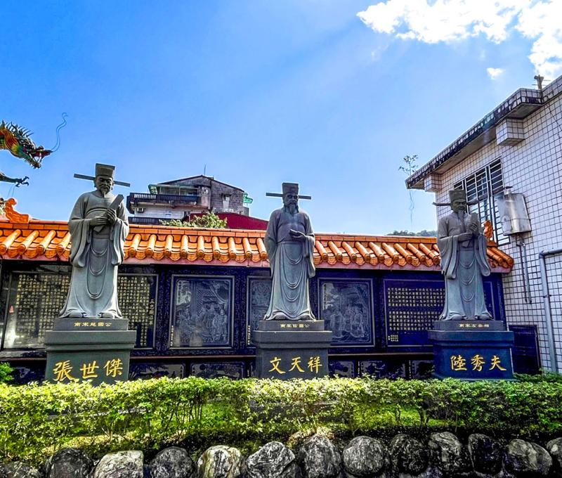 雙溪三忠廟-三公銅像