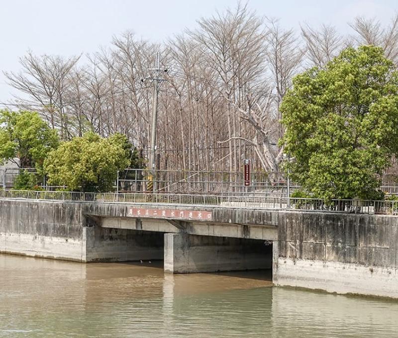 林內第二號進水口截引水流，導入八卦池進行分水。 照片提供者：毛毓翔 / 拍攝日期：2023/03/14