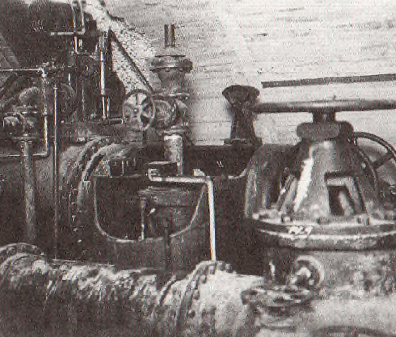 日治時期林內發電廠（烏塗濁水發電廠）機械配置 照片提供者：吳明韞，《嘉南大圳建設工程簡介-日本所遺留之水利大遺產》（臺南市：南市文化局，2015），頁35。