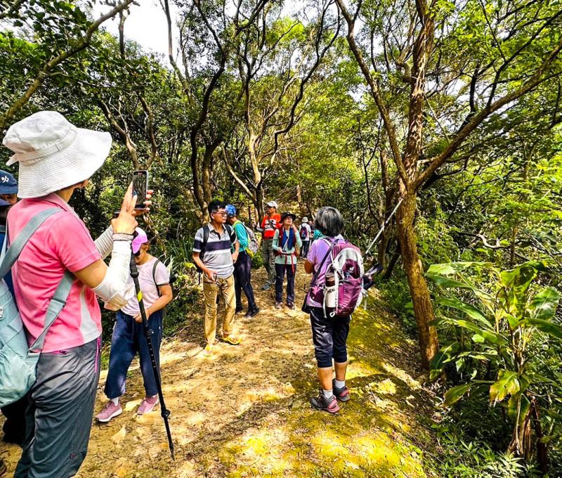 步道平緩處，可以講解生態。照片提供者：林美惠 / 拍攝日期：2023/09/17