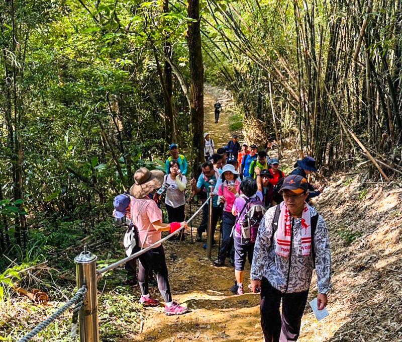 步道難走之處，有拉繩輔助。照片提供者：林美惠 / 拍攝日期：2023/09/17