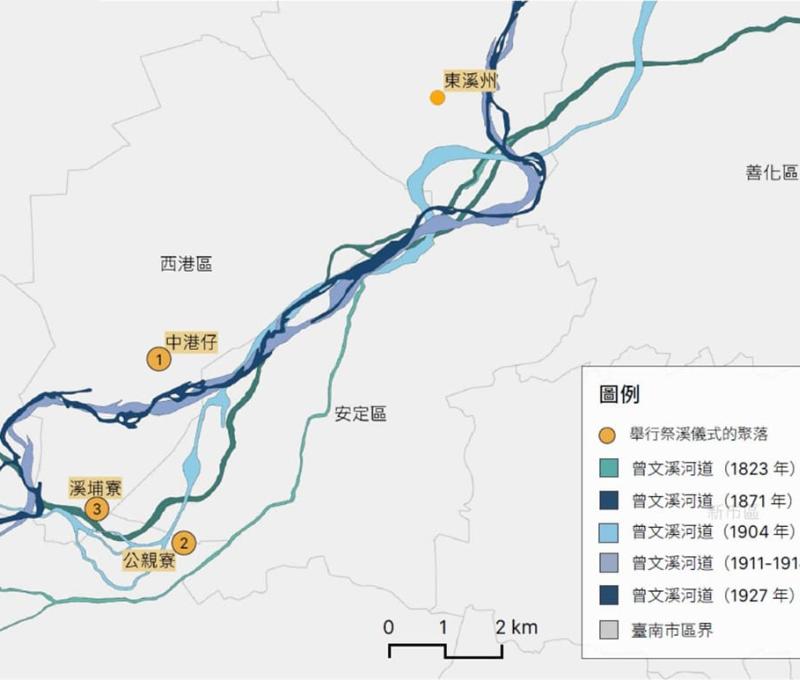 曾文溪流域拜溪信仰分佈 顧雅文 繪製 / 日期：2022/10/24