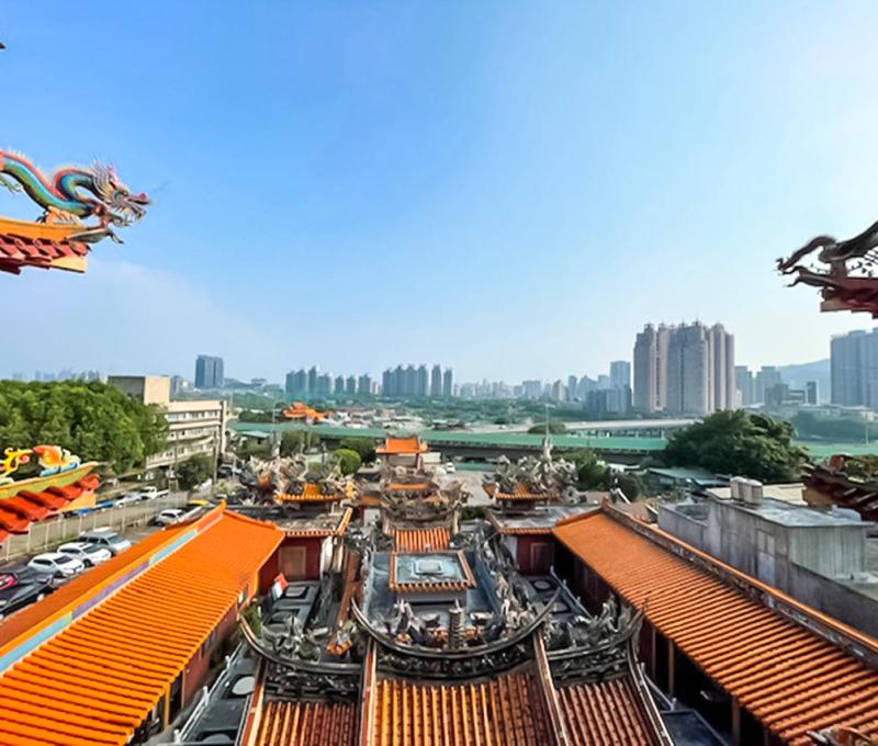 四樓玉皇殿鳥瞰全景。照片拍攝者：陳粉 / 拍攝日期：2022/09/09