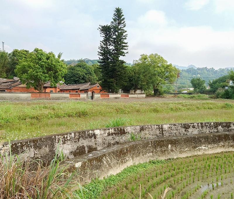 田園中的永安居。照片拍攝者：洪光君 / 拍攝日期：2021/4/15