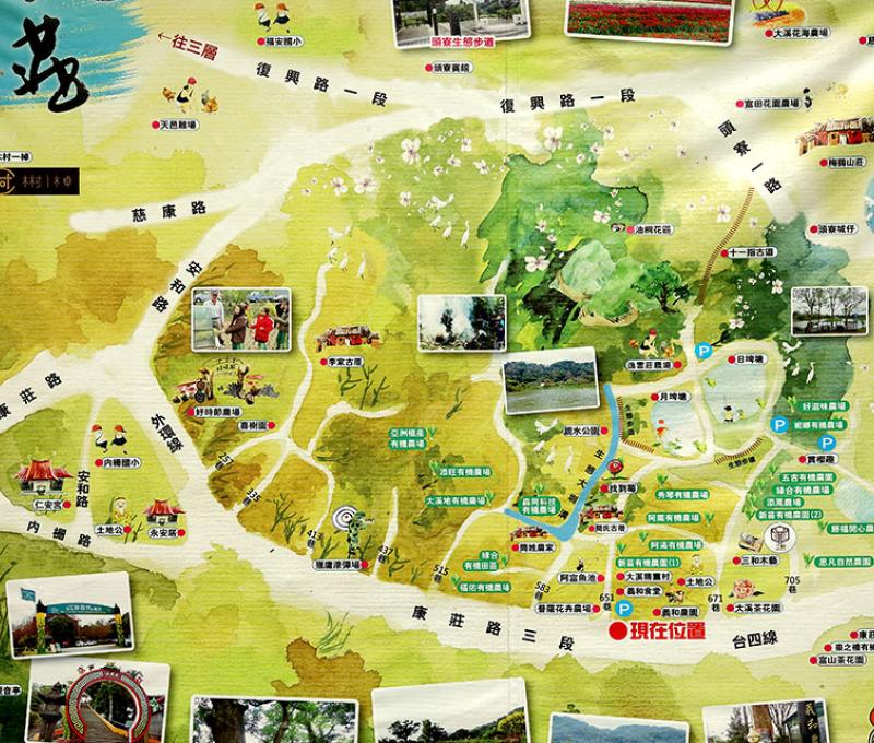 康莊有機聚落地圖照片拍攝者：洪光君 / 拍攝日期：2021/4/6