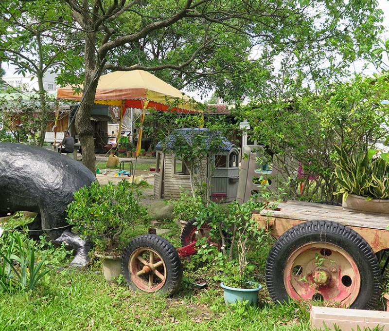 牛車花藝造景照片拍攝者：林炯任 / 拍攝日期：2021/4/24
