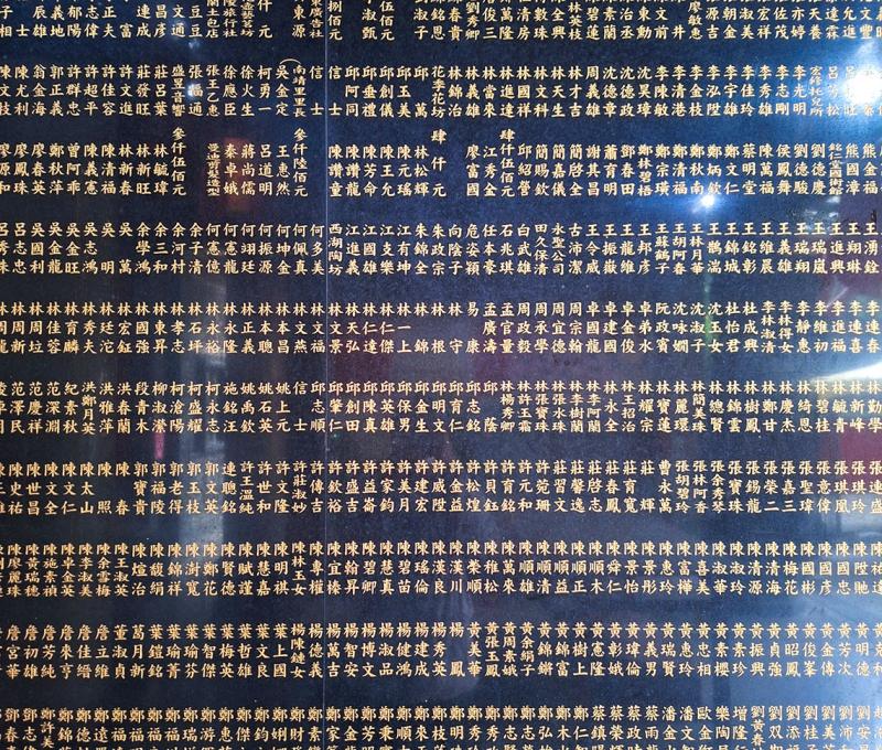 建廟捐獻名錄。照片提供者：王淑盈 / 拍攝日期：2023/09/05
