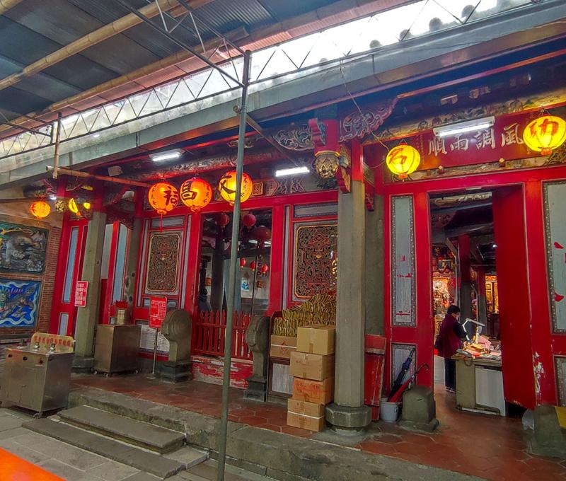 文昌祠殿門口。照片拍攝者：海山文史團隊