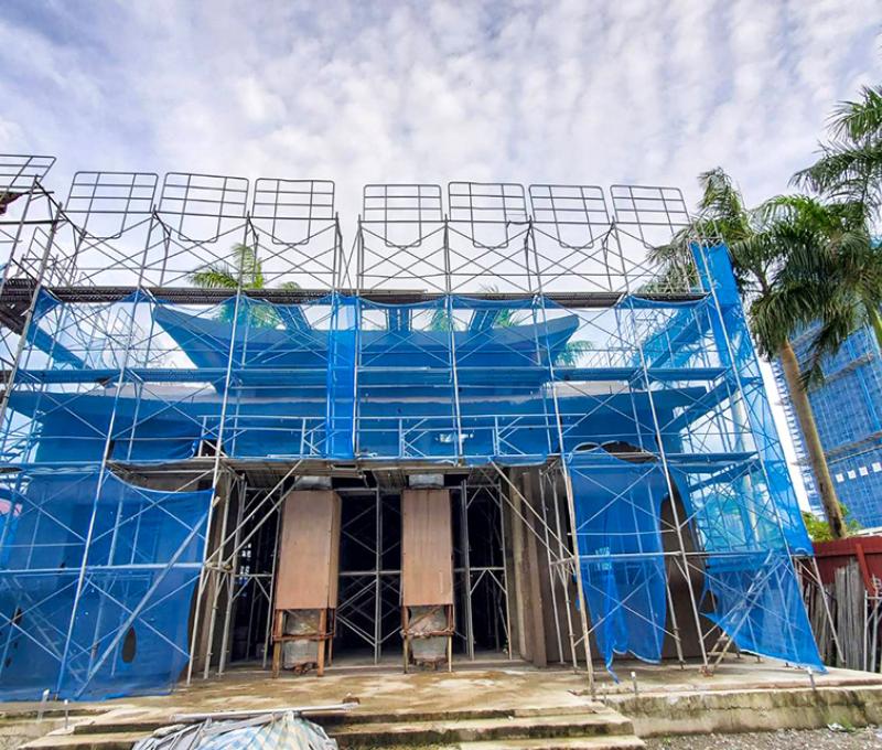 位於新店央北歷史公園的斯馨祠新建工程現貌。照片拍攝者：賴素卿 / 拍攝日期：2022/09/04