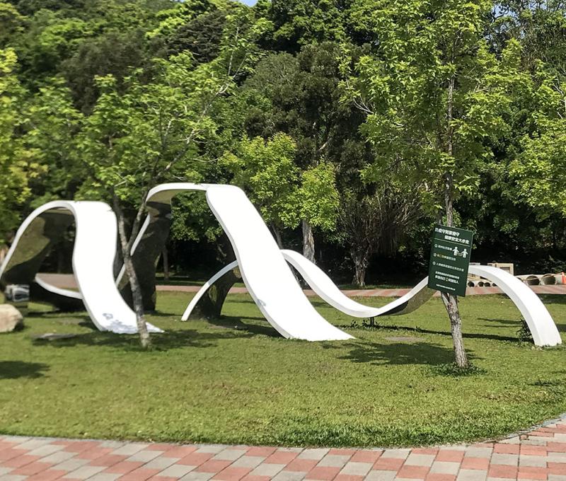 生態公園內之茶港貿易風華AR。照片拍攝者：方文樹／拍攝日期：2022/04/13