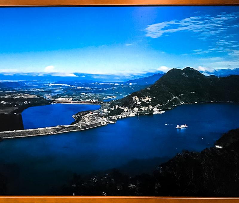 石門水庫全景圖。照片拍攝者：方文樹 / 拍攝日期：2022/04/13