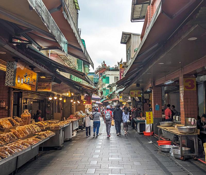 金山老街。照片拍攝者：林韋伶 / 拍攝日期：2024/1/2