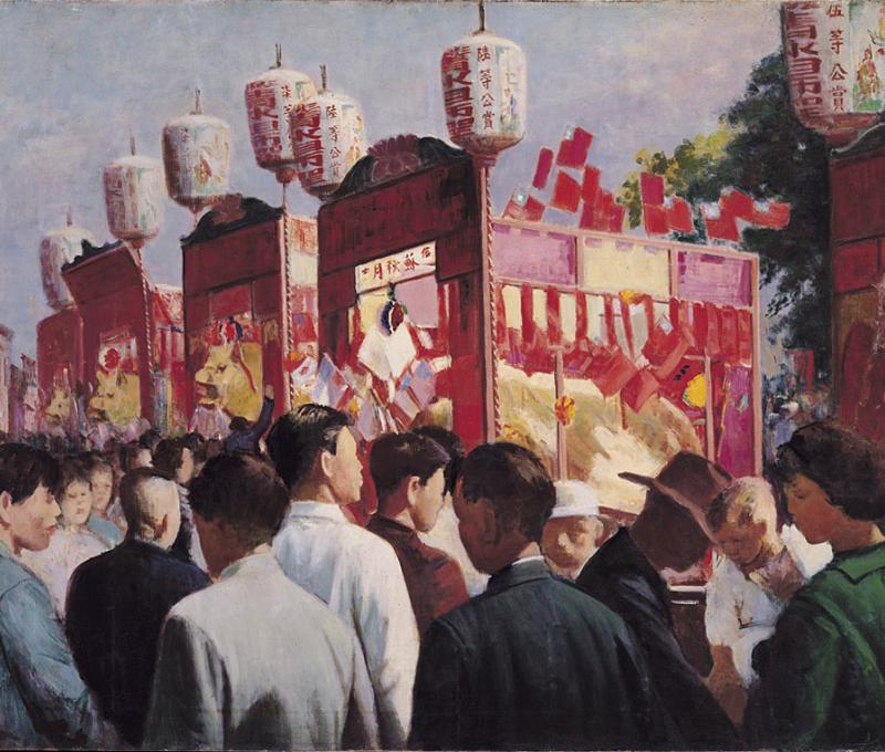 《祖師廟慶典》/提供者:李梅樹紀念館 《祖師廟慶典》/提供者:李梅樹紀念館
