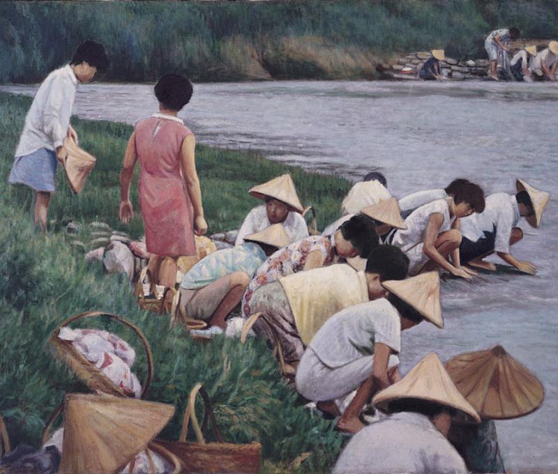 《河邊清晨》(1970)/提供者:李梅樹紀念館 《河邊清晨》(1970)/提供者:李梅樹紀念館