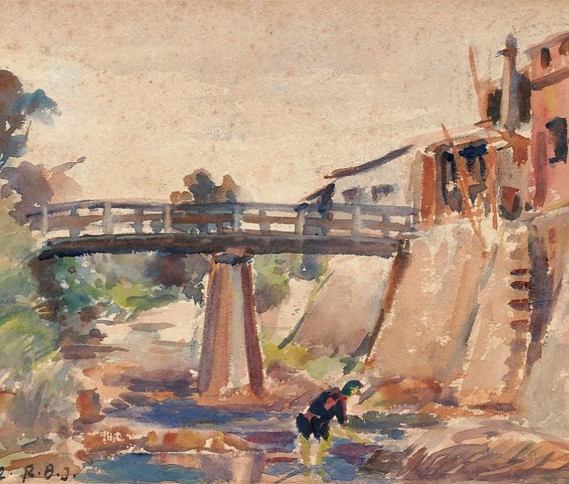 《三峽南橋》/提供者:李梅樹紀念館 《三峽南橋》/提供者:李梅樹紀念館