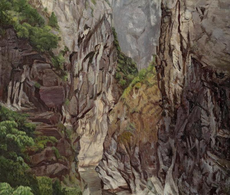 《太魯閣(三)》/提供者:李梅樹紀念館 《太魯閣(三)》/提供者:李梅樹紀念館