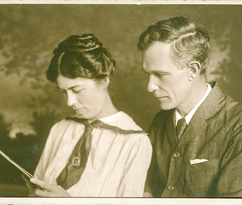 蘭大衛與連瑪玉婚後合照 照片提供者：彰基文史博物館文史資料庫／拍攝日期：1912