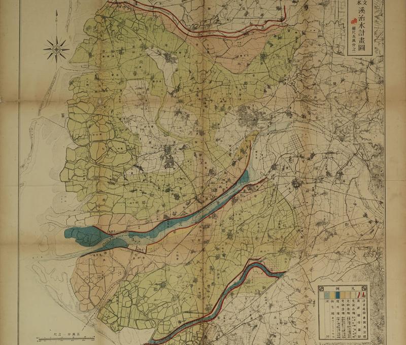 1930年「曾文、鹽水溪治水計畫圖」 照片提供者：水規所典藏