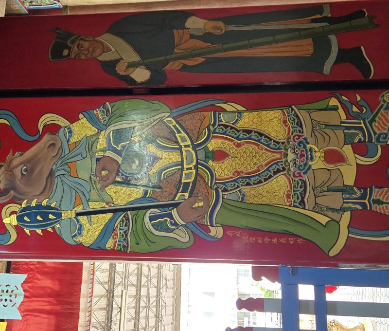 廟中特色的門神──馬面將軍畫像(照片提供者：街密小組 / 拍攝日期：2025/6/16)