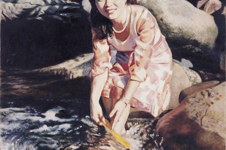 19《戲水》(三峽五寮溪前段,五福橋附近)
